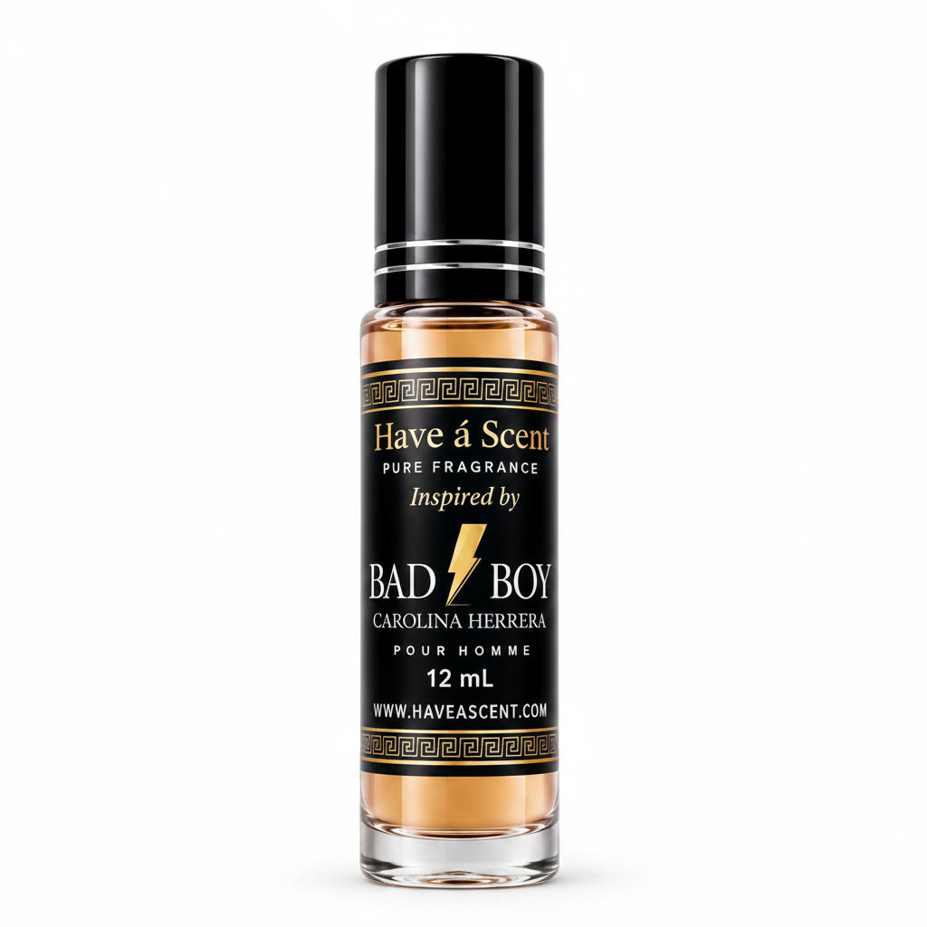Aceite Bad Boy Carolina Herrera fondo blanco