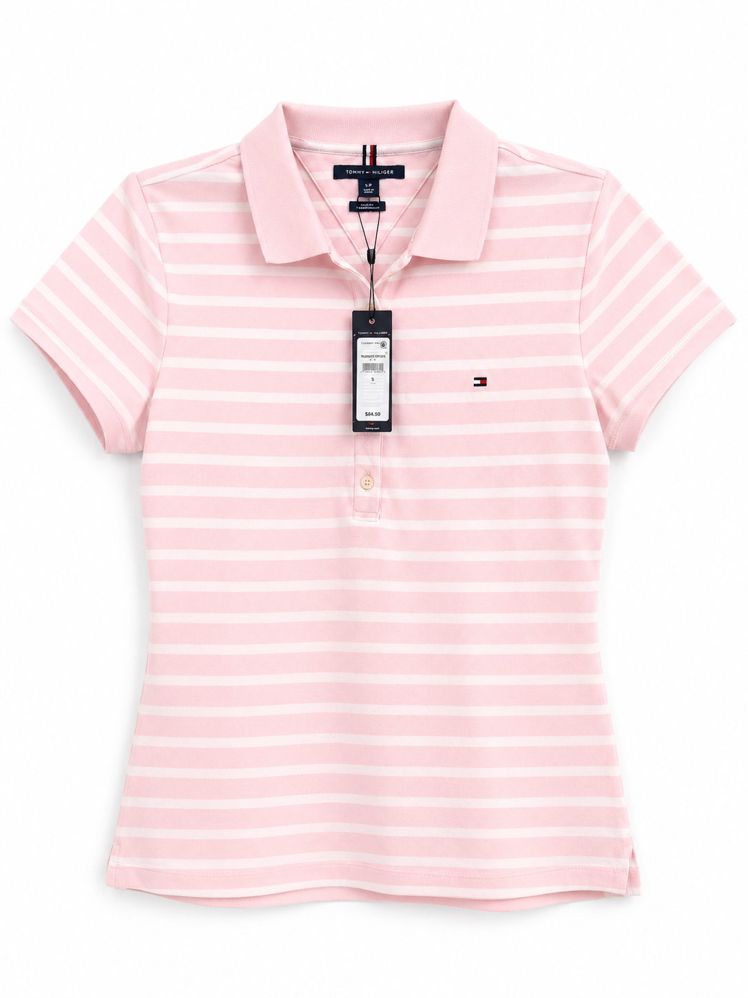 Polo Tommy Hilfiger Mujer Rayas Rosa Talla S