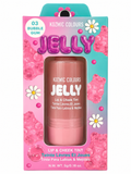 Kozmic Colours Jelly Lip & Cheek Tint tono 03 Bubble Gum - Caja rosa y turquesa con tinte rosa chicle