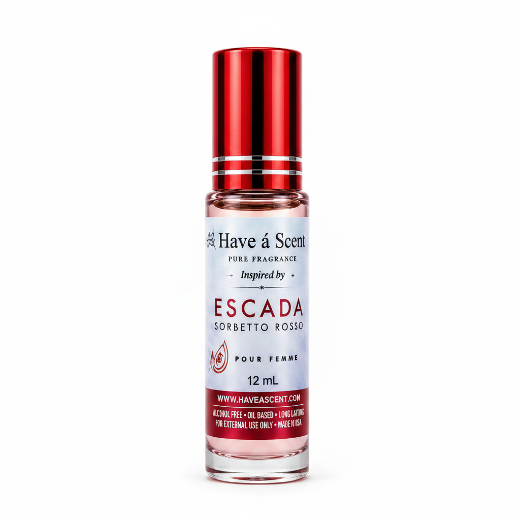 Have á Scent Escada Sorbetto Rosso fondo blanco