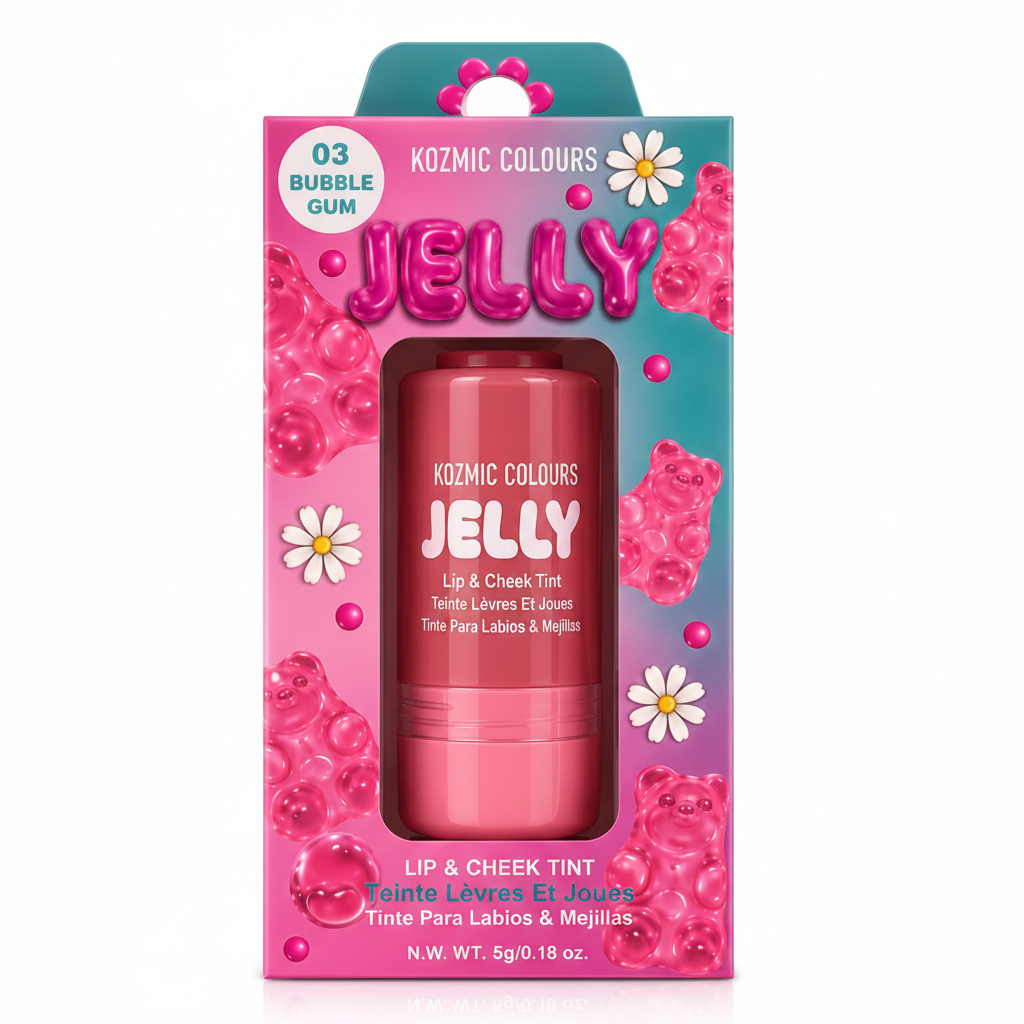 Kozmic Colours Jelly Lip & Cheek Tint 03 Bubble Gum